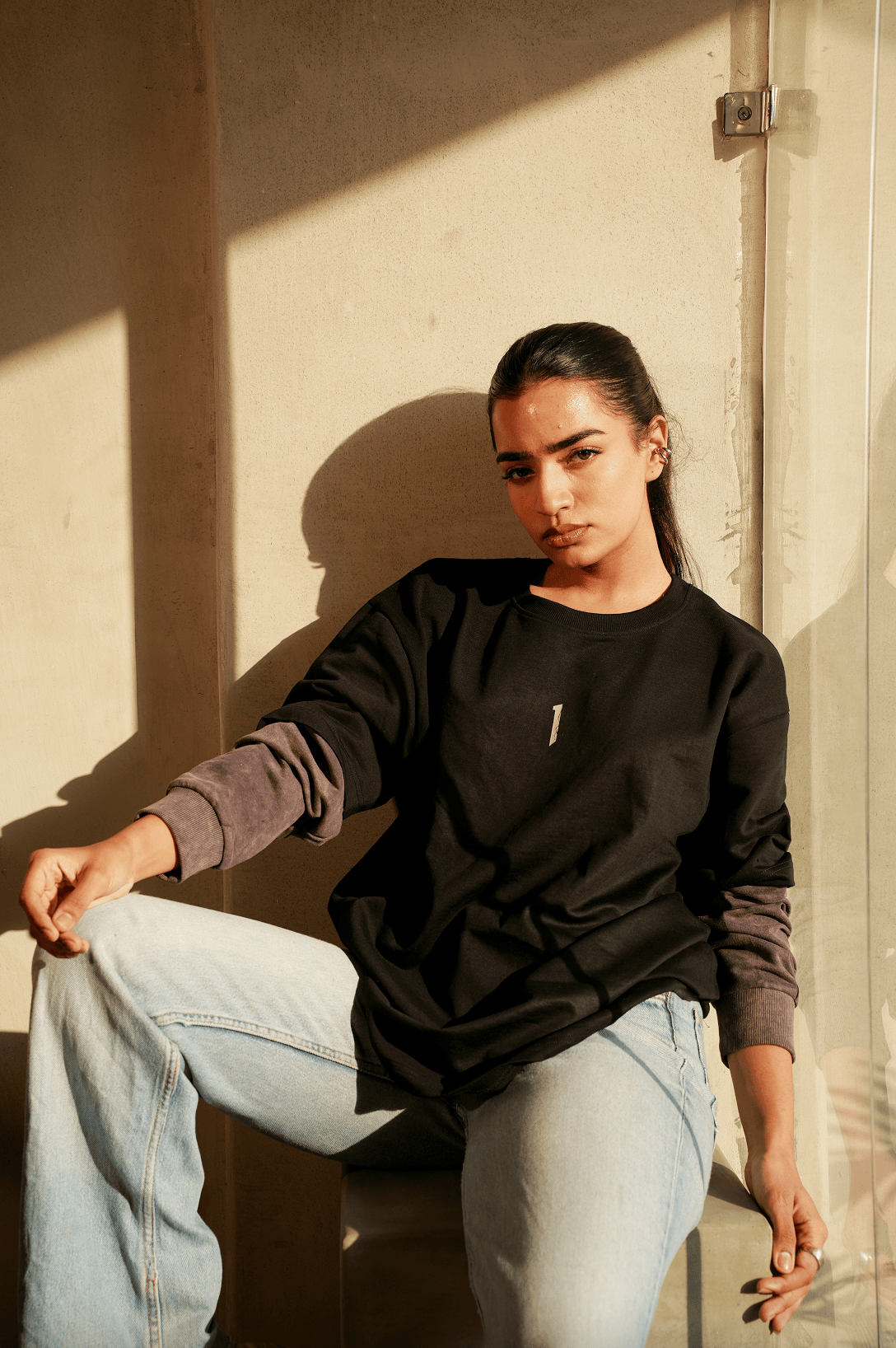 Layered Hybrid Tee Women’s – Charcoal