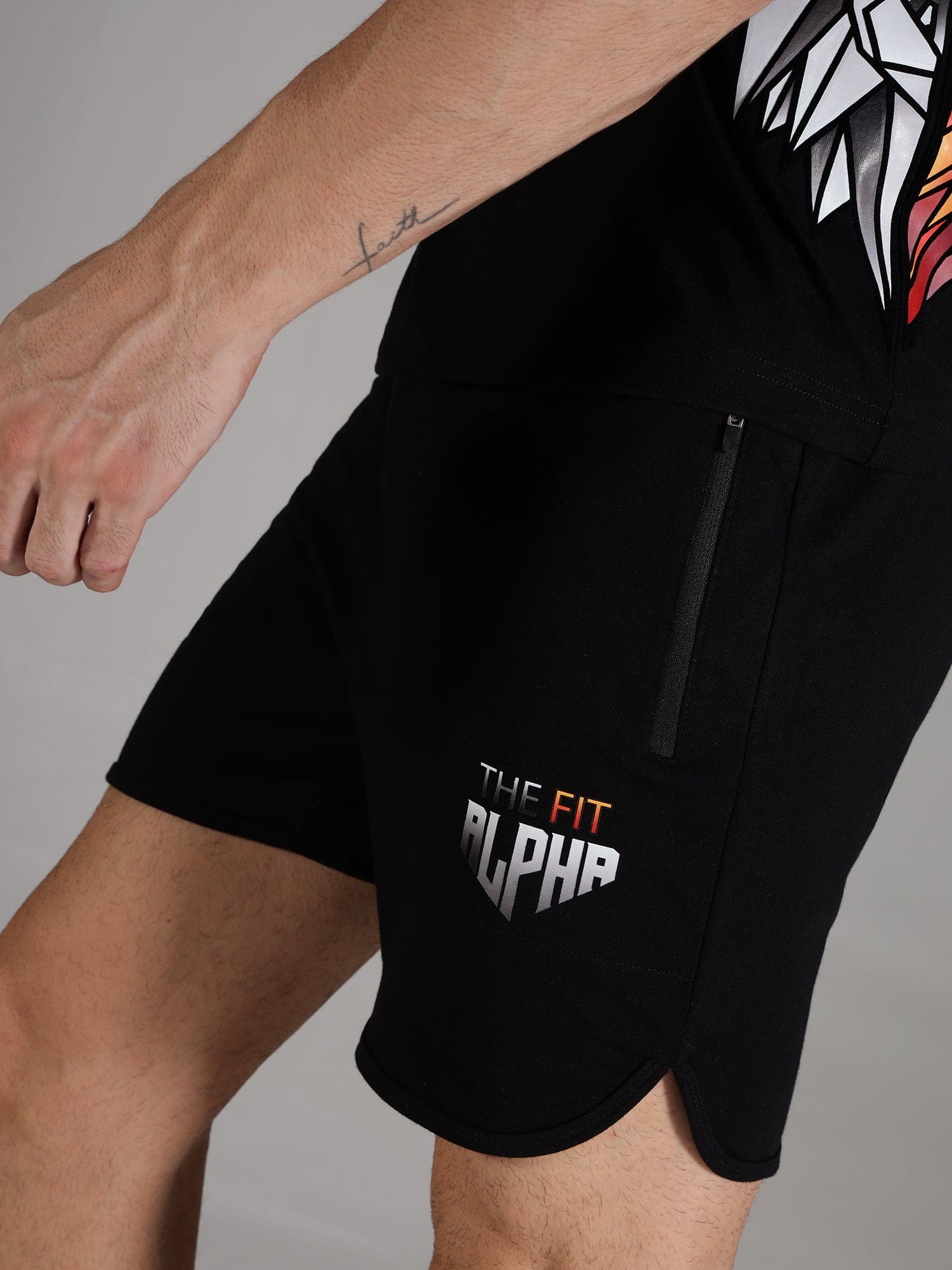 Cotton Terry Men's Shorts - Black - IAM 1 Enterprises LLP